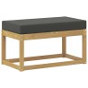 Banc de Jardin Blanc 80 x 43 x 45 cm Bois d'Acacia Massif 633098633098