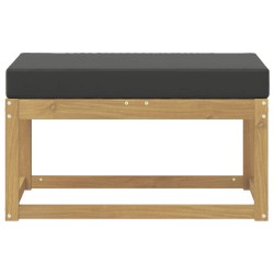 Banc de Jardin Blanc 80 x 43 x 45 cm Bois d'Acacia Massif 633098633098
