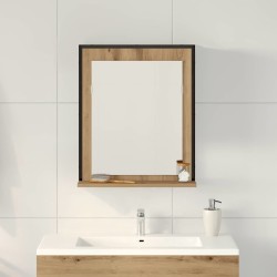 Miroir chêne artisanal 50 x 12 x 60 cm Verre et Bois Ingénierie 633103633103
