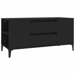 Meuble TV Noir 102x44,5x50 cm Bois d'ingénierie 633111633111