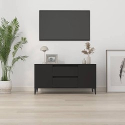 Meuble TV Noir 102x44,5x50 cm Bois d'ingénierie 633111633111