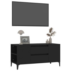 Meuble TV Noir 102x44,5x50 cm Bois d'ingénierie 633111633111