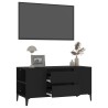 Meuble TV Noir 102x44,5x50 cm Bois d'ingénierie 633111633111