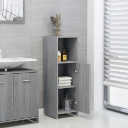Armoire de bain Sonoma gris 30x30x95 cm Bois d'ingénierie 633114633114