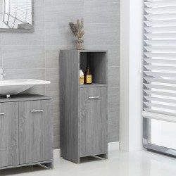 Armoire de bain Sonoma gris 30x30x95 cm Bois d'ingénierie 633114633114