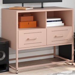 Meuble TV rose 68x39x60,5 cm acier 633115633115