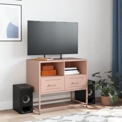 Meuble TV rose 68x39x60,5 cm acier 633115633115