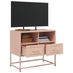 Meuble TV rose 68x39x60,5 cm acier 633115633115