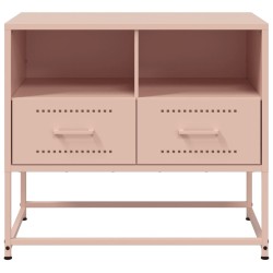 Meuble TV rose 68x39x60,5 cm acier 633115633115