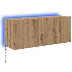 Meuble TV mural Chêne artisanal Bois d'ingénierie 633116633116