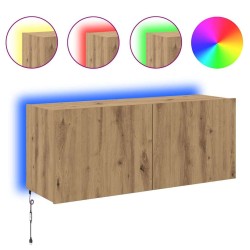 Meuble TV mural Chêne artisanal Bois d'ingénierie 633116633116