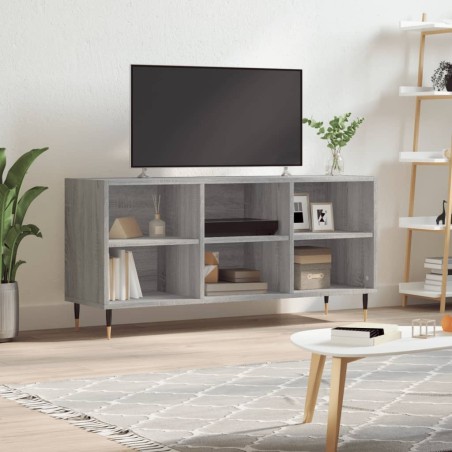Meuble TV sonoma gris 103,5x30x50 cm bois d'ingénierie 633126633126