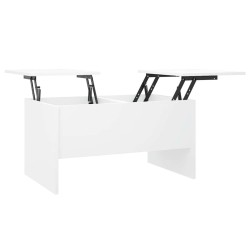 Table basse blanc 80x50x42,5 cm bois d'ingénierie 633127633127