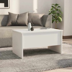 Table basse blanc 80x50x42,5 cm bois d'ingénierie 633127633127