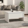 Table basse blanc 80x50x42,5 cm bois d'ingénierie 633127633127