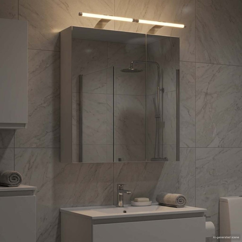 Armoire Miroir de Salle de Bain Blanc 60 x 14,5 x 70 cm 633129633129
