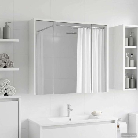 Armoire Miroir de Salle de Bain Blanc 73,5 x 16 x 62,5 cm 633130633130