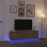 Meuble TV avec éclairages LED chêne artisanal 160,5x41x50 cm 633133633133