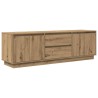 Meuble TV avec éclairages LED chêne artisanal 160,5x41x50 cm 633133633133
