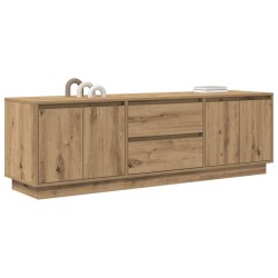 Meuble TV avec éclairages LED chêne artisanal 160,5x41x50 cm 633133633133