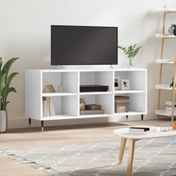 Meuble TV blanc 103,5x30x50 cm bois d'ingénierie 633134633134