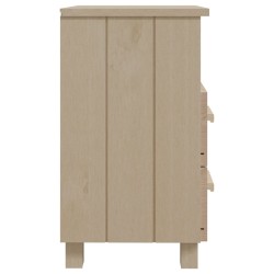 Tables de chevet HAMAR 2 pcs Marron miel 40x35x62cm Bois massif 633135633135