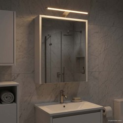 Armoire Miroir de Salle de Bain Blanc 43 x 16 x 62.5 cm 633137633137