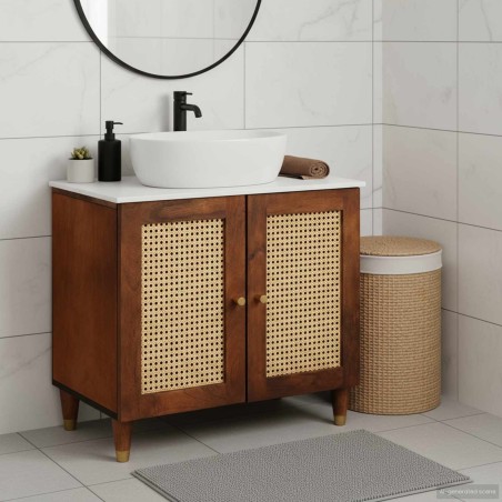 Armoire d'évier Marron 62 x 33 x 58 cm Bois d'ingénierie 633138633138