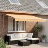 Auvent rétractable Sable 350 x 250 cm Tissu et Aluminium 633139633139