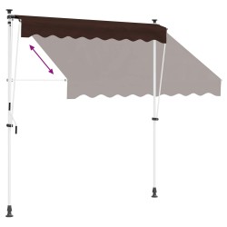 Auvent rétractable manuel Marron 300 cm 633143633143