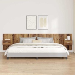 Tête de lit avec armoire 3 pcs Bois Ancien Bois d'ingénierie 633153633153