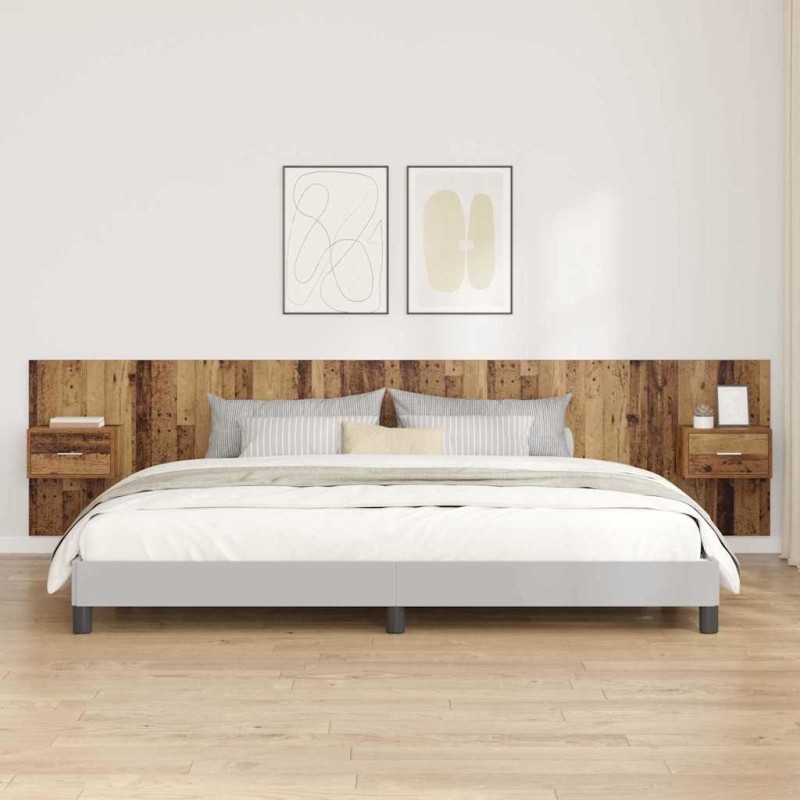 Tête de lit avec armoire 3 pcs Bois Ancien Bois d'ingénierie 633153633153