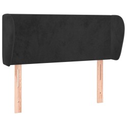Tête de lit avec oreilles Noir 103x23x78/88 cm Velours 633154633154