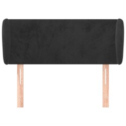 Tête de lit avec oreilles Noir 103x23x78/88 cm Velours 633154633154