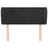 Tête de lit avec oreilles Noir 103x23x78/88 cm Velours 633154633154