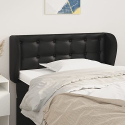 Tête de lit avec oreilles Noir 103x23x78/88 cm Similicuir 633155633155