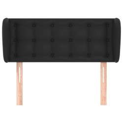 Tête de lit avec oreilles Noir 103x23x78/88 cm Similicuir 633155633155