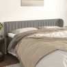 Tête de lit avec oreilles Gris clair 203x23x78/88 cm Velours 633156633156