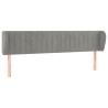 Tête de lit avec oreilles Gris clair 203x23x78/88 cm Velours 633156633156