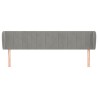 Tête de lit avec oreilles Gris clair 203x23x78/88 cm Velours 633156633156