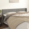 Tête de lit avec oreilles Gris clair 203x16x78/88 cm Velours 633157633157