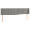 Tête de lit avec oreilles Gris clair 203x16x78/88 cm Velours 633157633157