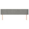 Tête de lit avec oreilles Gris clair 203x16x78/88 cm Velours 633157633157