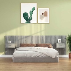 Tête de lit avec armoires sonoma gris Bois d'ingénierie 633159633159