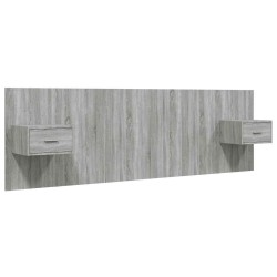 Tête de lit avec armoires sonoma gris Bois d'ingénierie 633159633159