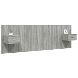 Tête de lit avec armoires sonoma gris Bois d'ingénierie 633159633159