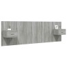 Tête de lit avec armoires sonoma gris Bois d'ingénierie 633159633159