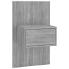 Tête de lit avec armoires sonoma gris Bois d'ingénierie 633159633159