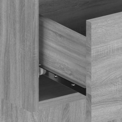 Tête de lit avec armoires sonoma gris Bois d'ingénierie 633159633159