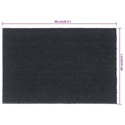 Tapis de porte gris foncé 60x90 cm fibre de coco touffeté 633163633163